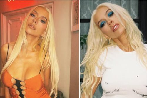 Despampanante: Así llegó Christina Aguilera a sus 44 años con revelador traje
