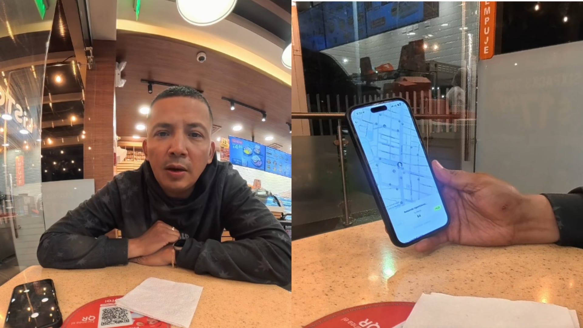 Policía Willy EC conmueve en redes al premiar a repartidores que trabajaban bajo la lluvia en Quito