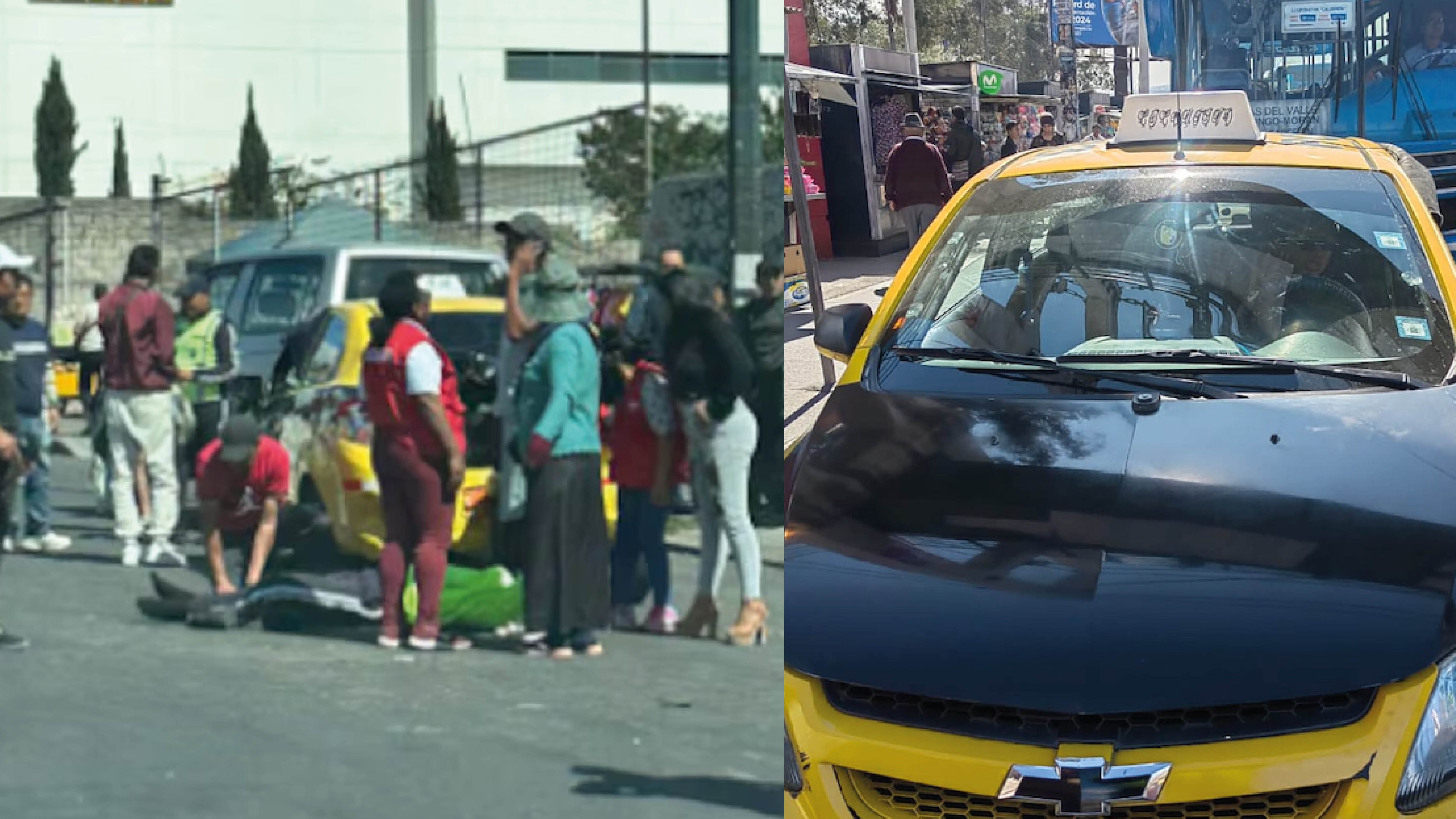 Quito: Taxista que atropelló a agente de tránsito chocó a tres vehículos y se dio a la fuga