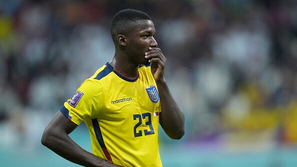 Moisés Caicedo con la Tricolor en el Mundial