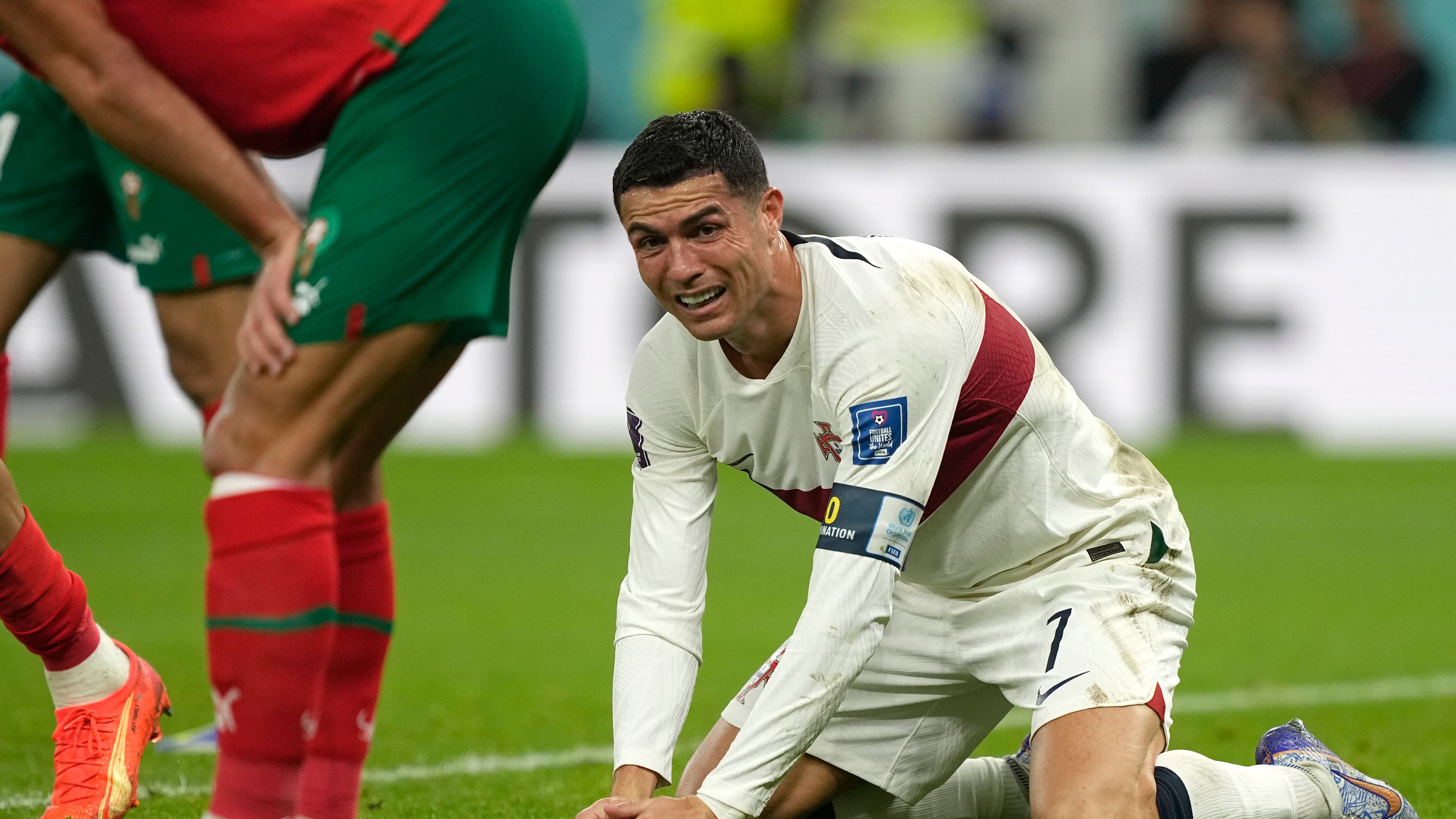 Cristiano Ronaldo no logró avanzar a semifinales del mundial y sale llorando
