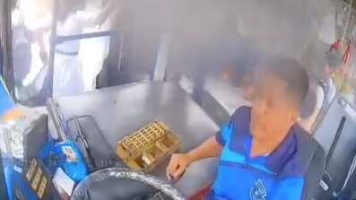 estudiante cayó de un bus en movimiento, en Quevedo.