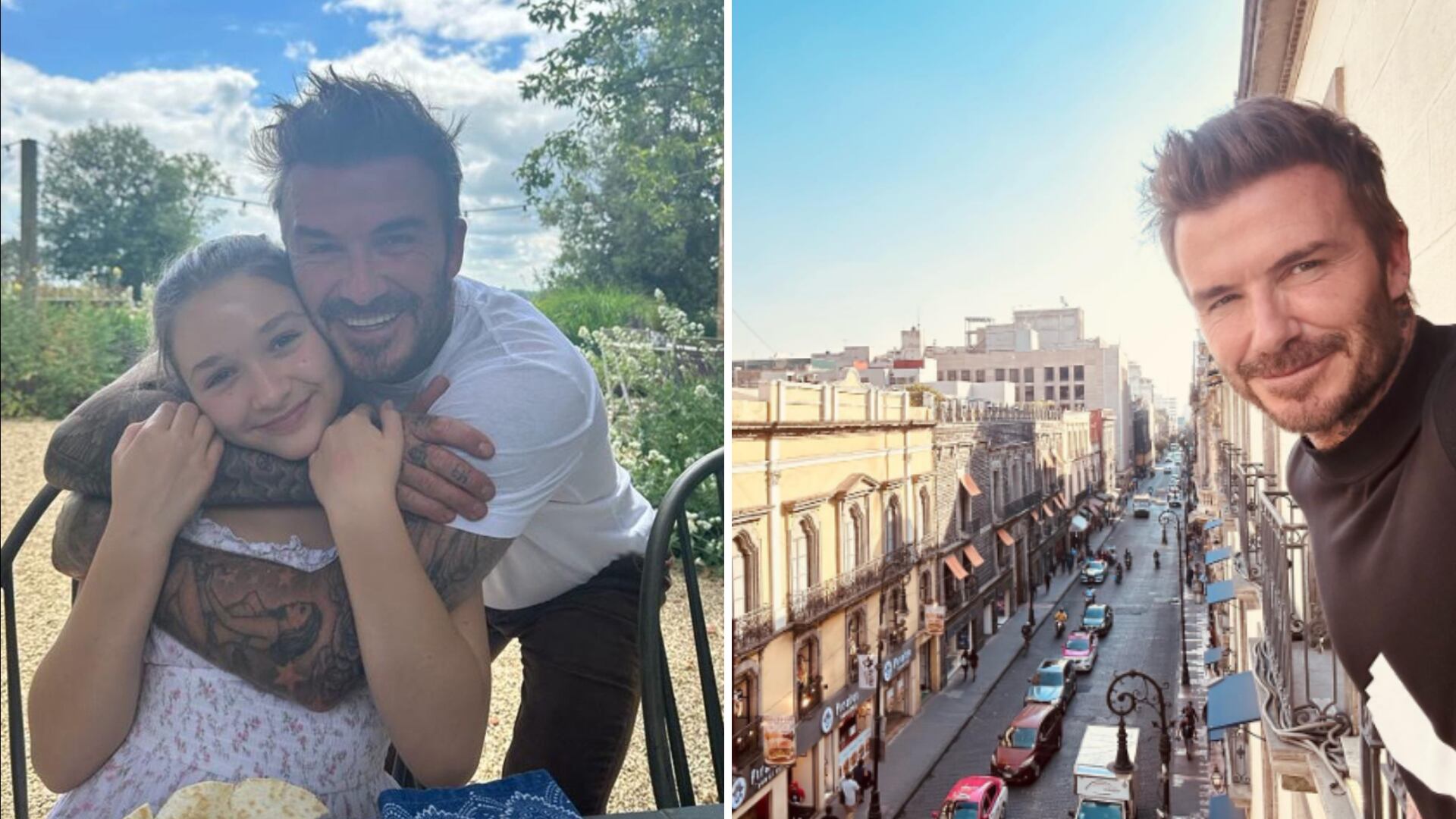 El empresario y deportista estuvo acompañado de su hija Harper, quien estaba feliz.