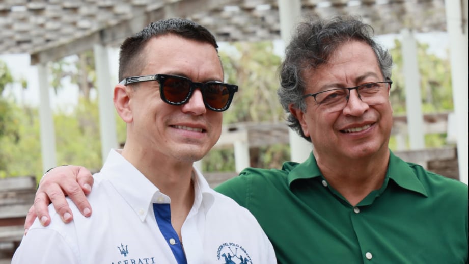 Presidente Daniel Noboa y su homólogo colombiano, Gustavo Petro.