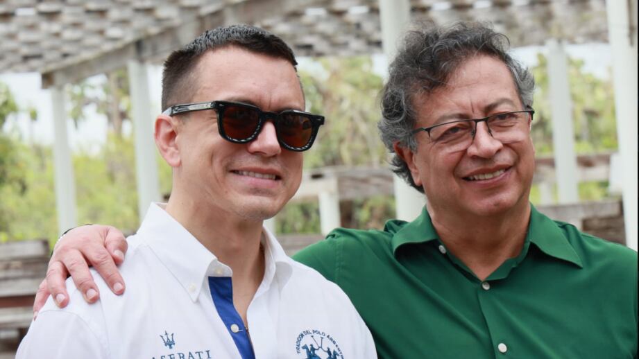 Presidente Daniel Noboa y su homólogo colombiano, Gustavo Petro.