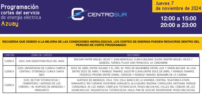 Corte de luz en Cuenca