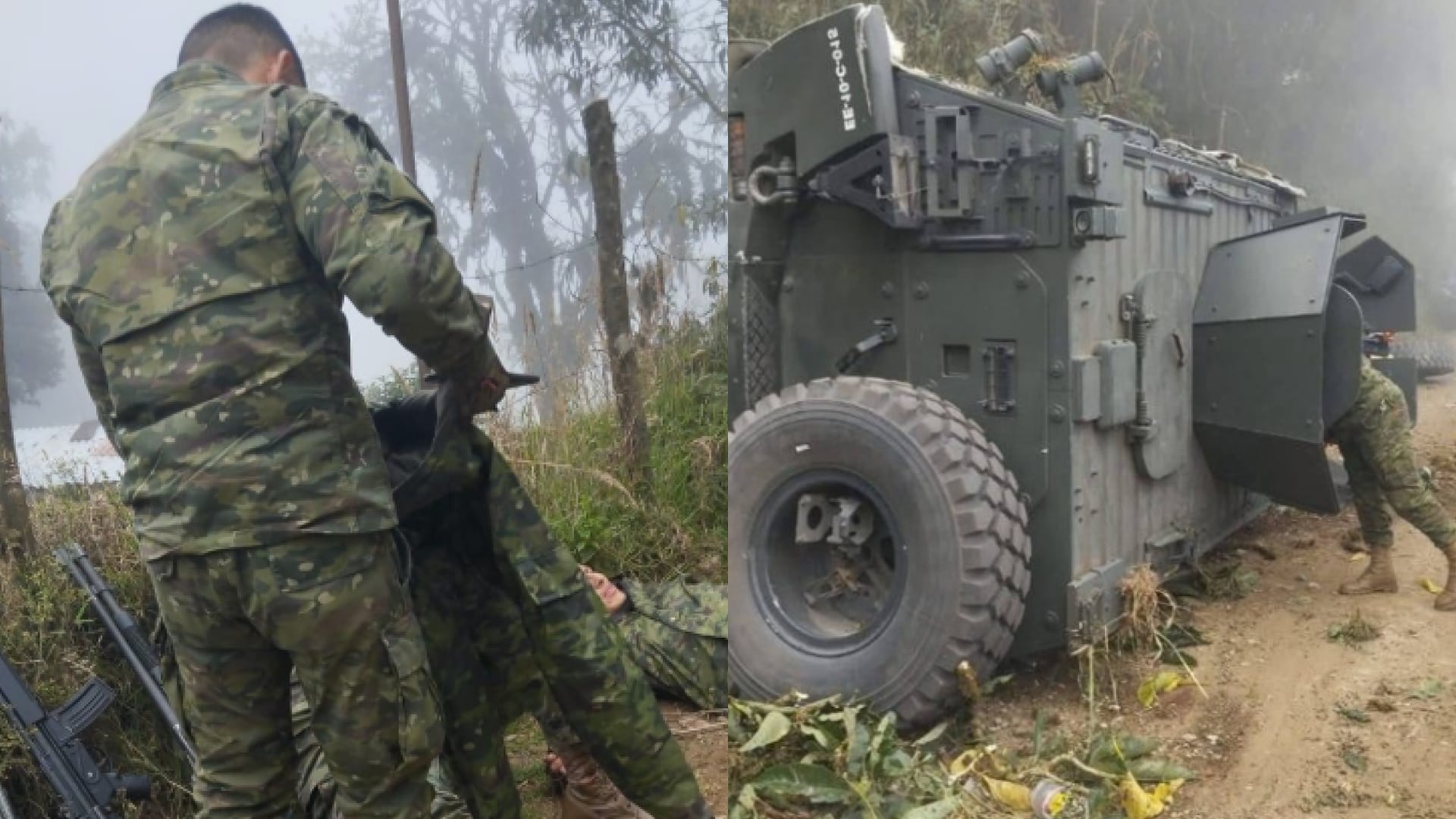 Un militar falleció y ocho resultaron heridos tras accidente de vehículo táctico en Molleturo