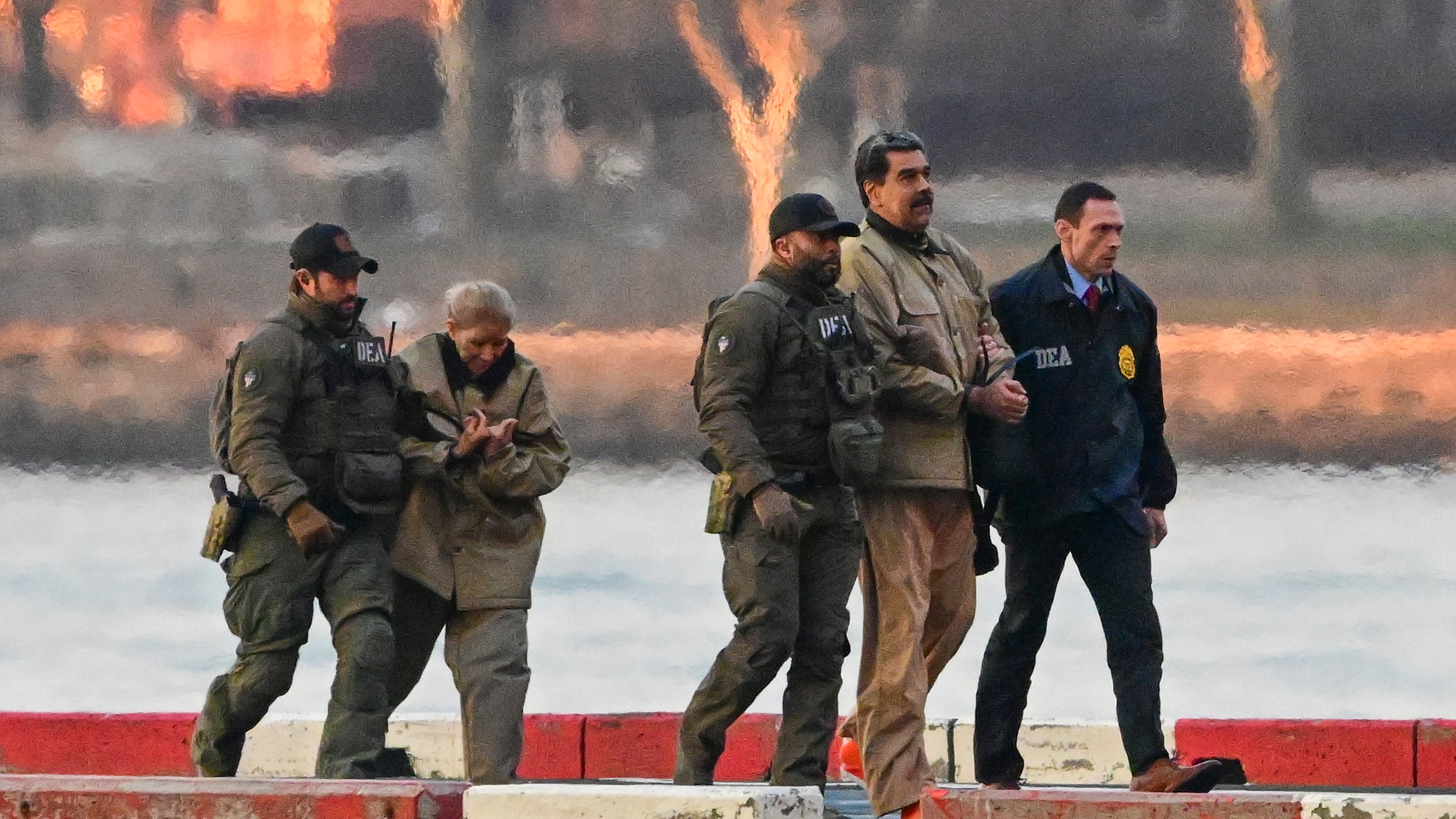 Venezuelan President Maduro, wife Celia Flores transferred to New York courthouse for arraignment