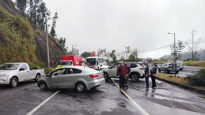 Accidente de tránsito - Fuente: Bomberos Quito