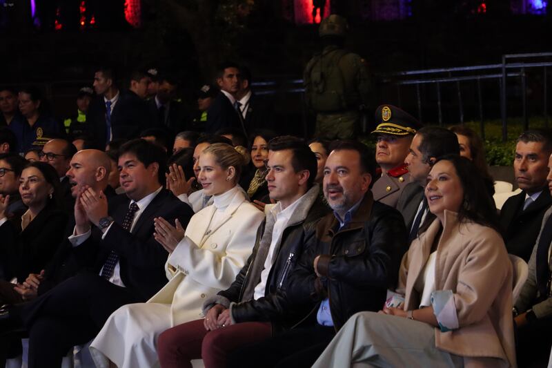 Presidente Daniel Noboa no se perdió la Serenata Quiteña