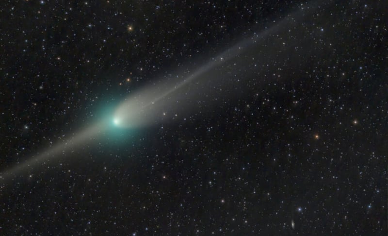 Trayectoria del cometa verde