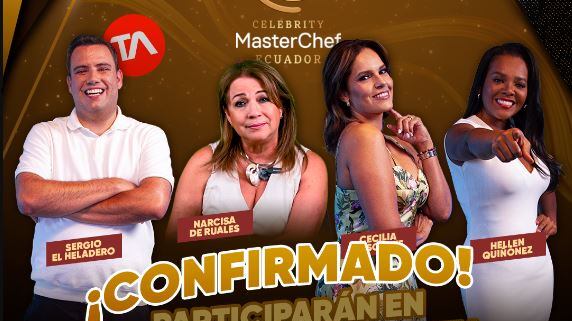Los últimos cuatro participantes anunciados para MasterChef Celebrity Ecuador