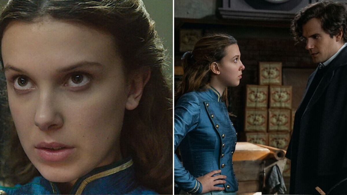 Millie Bobby Brown y Henry Cavill en 'Enola Holmes 2'