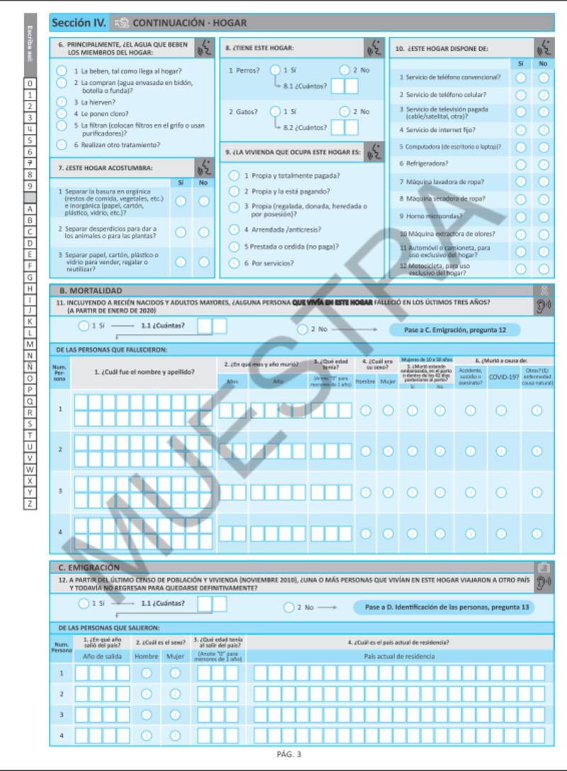Preguntas del censo 2022