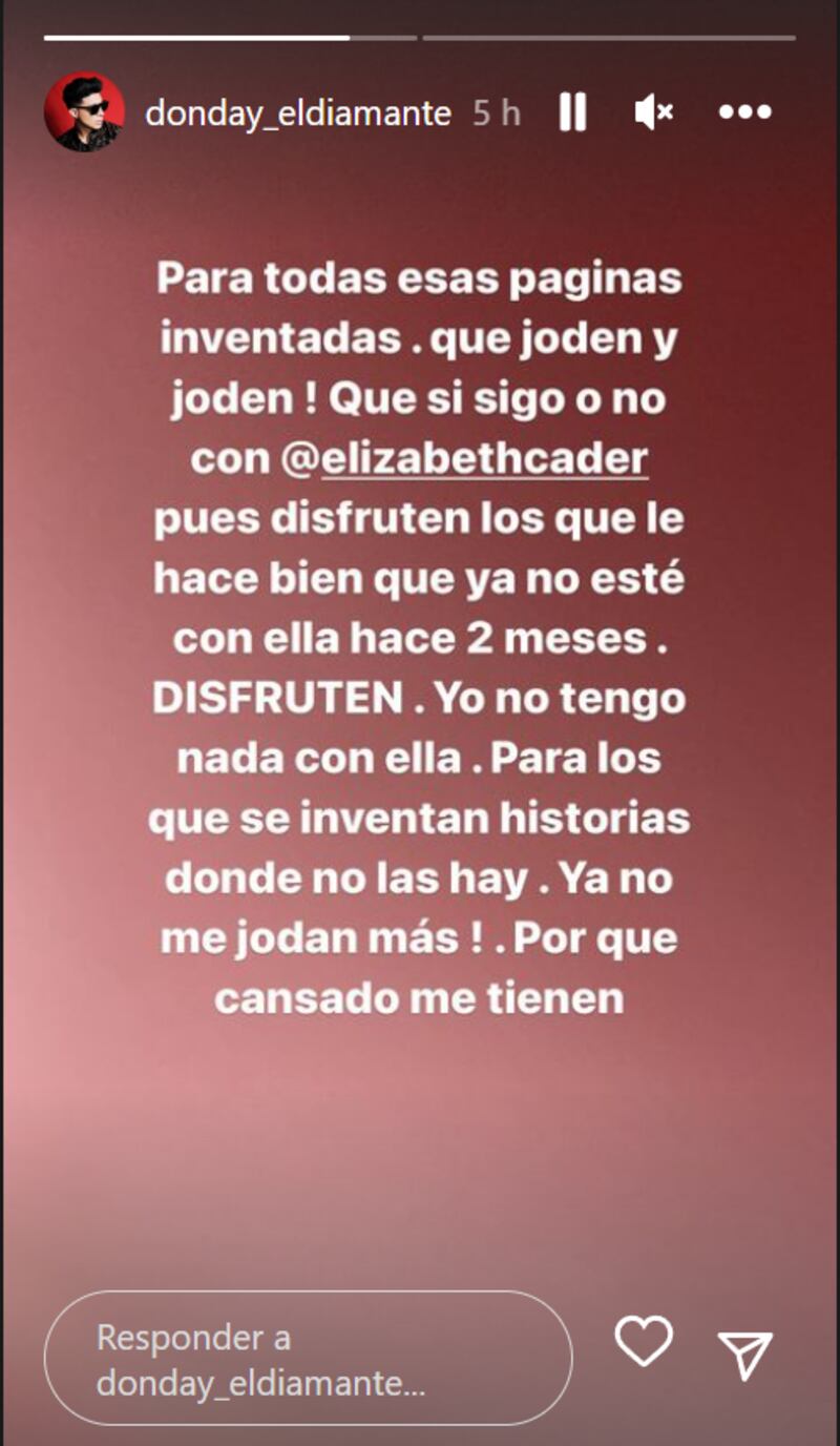 Capturas de historia de Instagram de Don Day