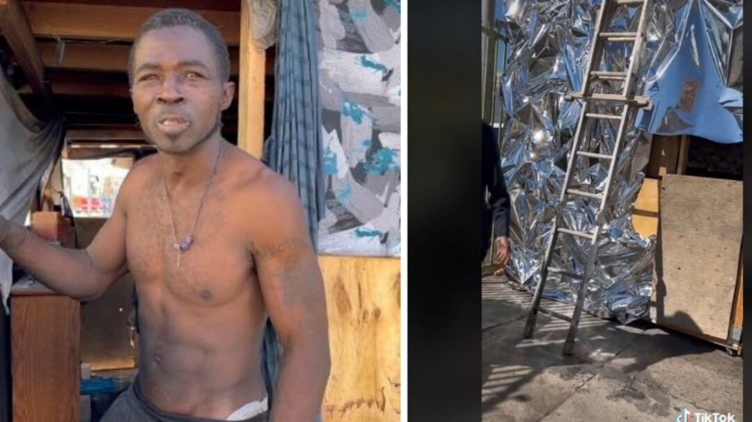 Construyó una casa de cartón de dos pisos y se volvió viral en TikTok