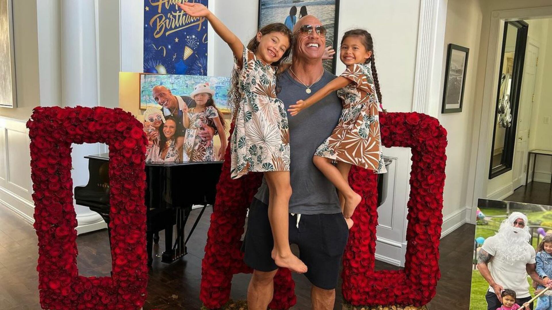 Dwayne Johnson y sus hijas. El emotivo momento que casi hace llorar al actor