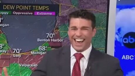 La reacción del meteorólogo