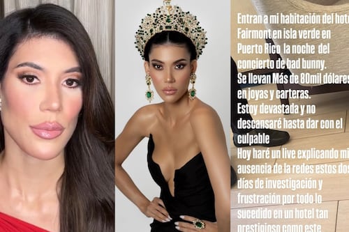 Joyas y un rolex de oro: Reina de belleza denuncia robo en hotel de Puerto Rico tras concierto de Bad Bunny