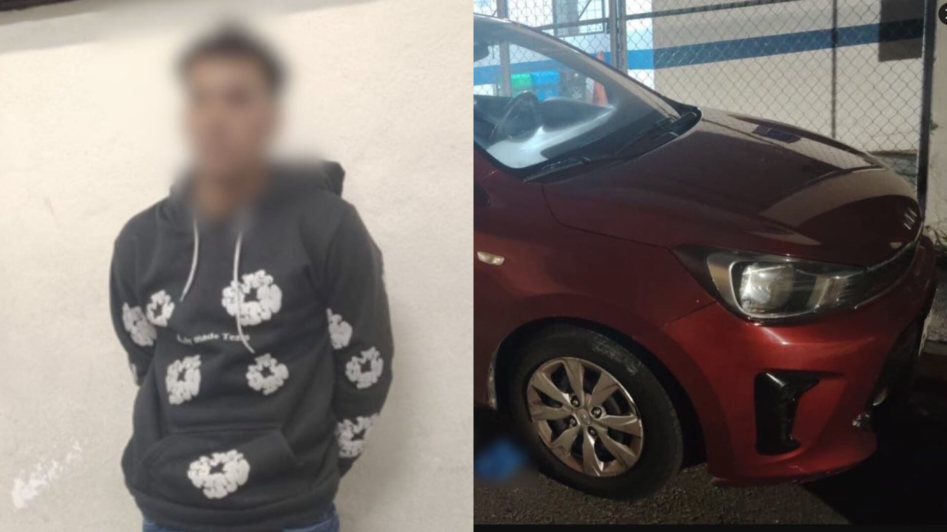 Taxista de aplicación sufrió violento asalto y su vehículo fue recuperado tras una persecución en el norte de Quito