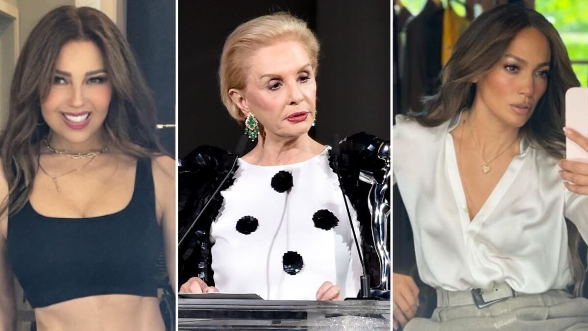 Jennifer López, Carolina Herrera y Thalía looks