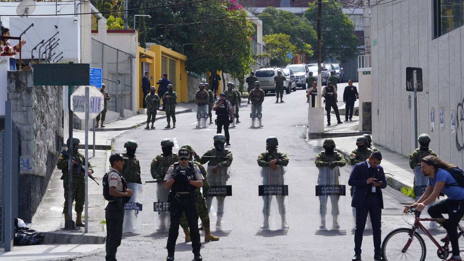 Contingente policial del presidente Daniel Noboa