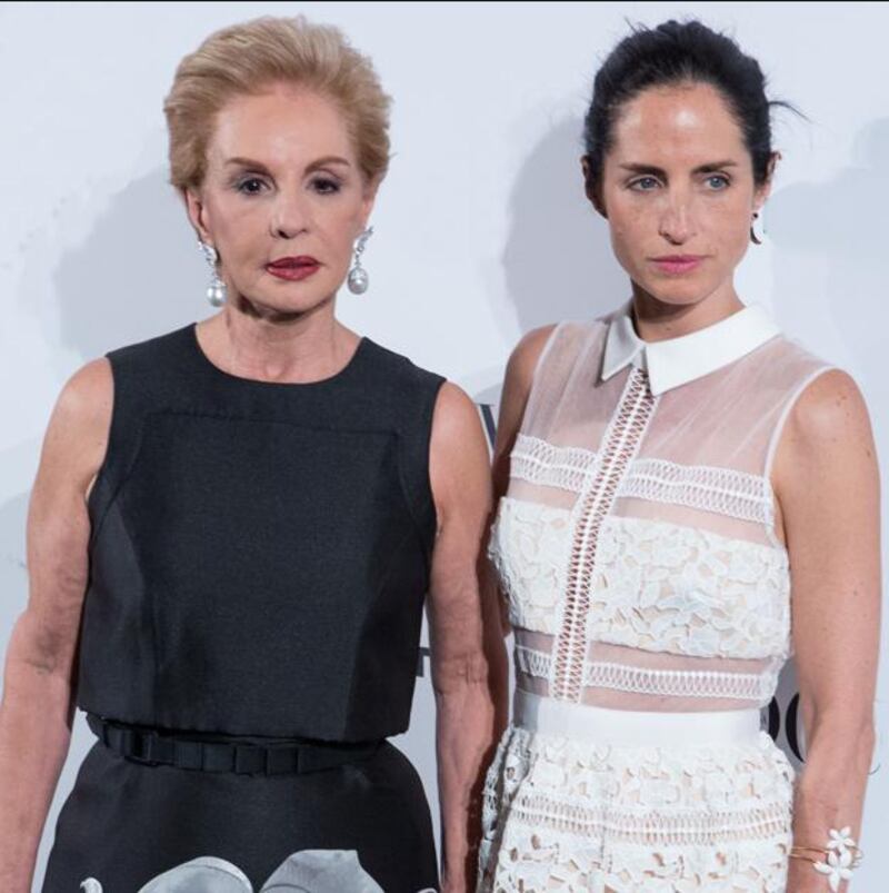 Carolina Herrera con una de sus hijas, Carolina Adriana Herrera