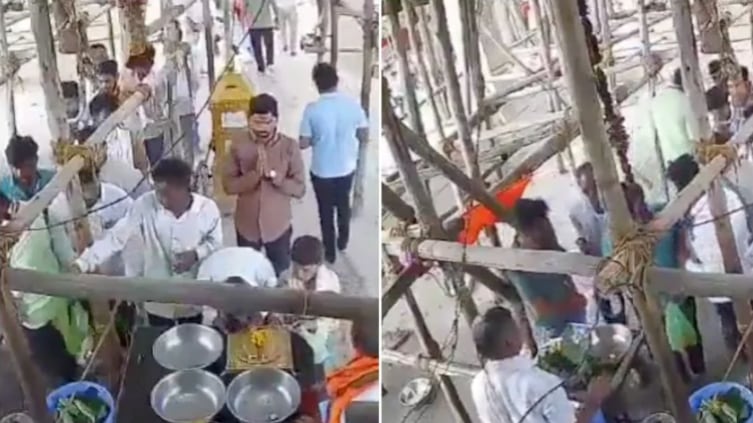 Video captó el momento en que colapsó el techo de una iglesia en India: al menos siete muertos