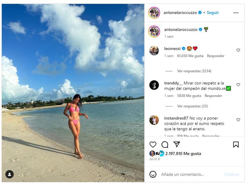 Antonela Rocuzzo tiene una colección de bikinis de ensueño