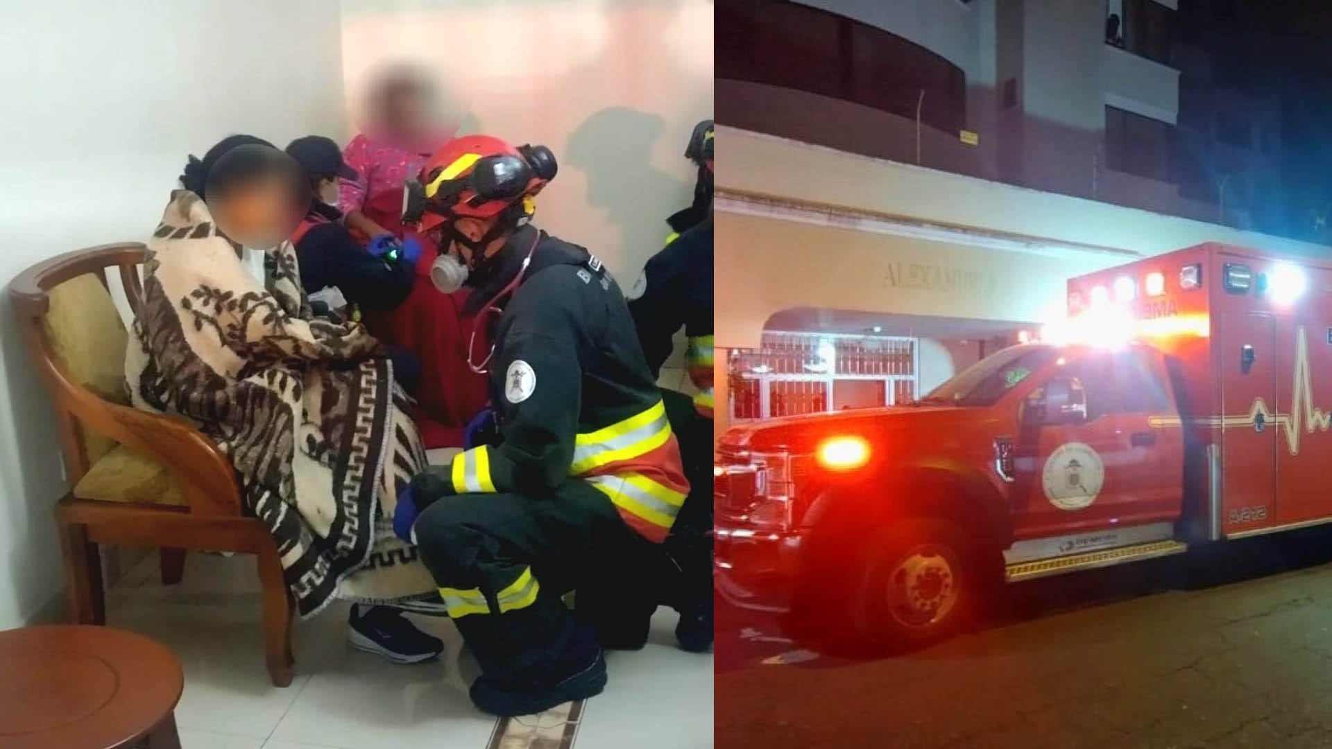 intoxicados con monóxido de carbono en edificio del norte de Quito