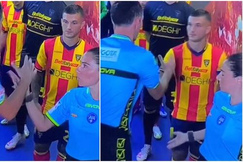 La dejó en visto: indignación con árbitro que le negó el saludo a su compañera