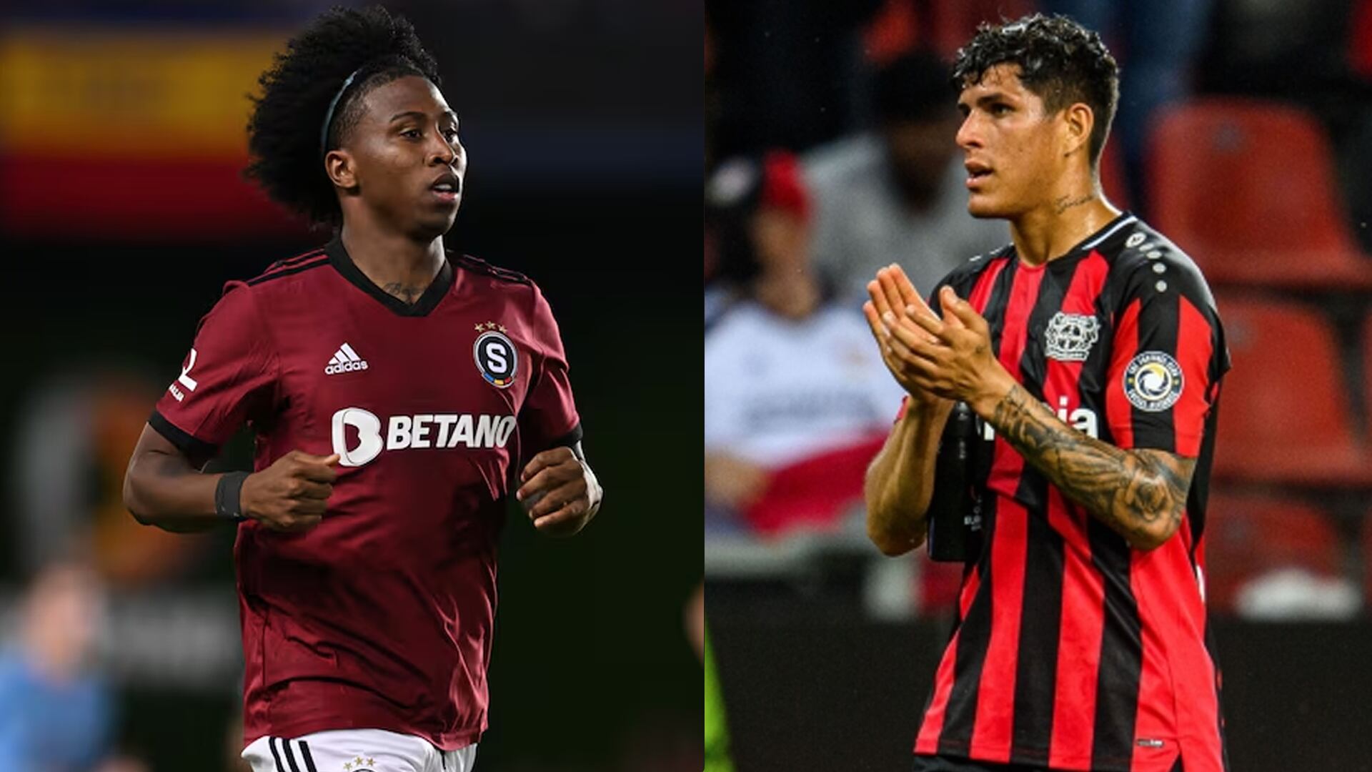 Angelo Preciado en el Sparta Praga y Piero Hincapié en el Leverkusen