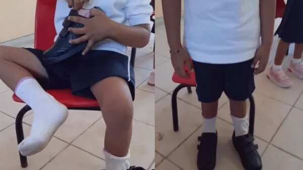 El pequeño estrenó de inmediato su regalo.