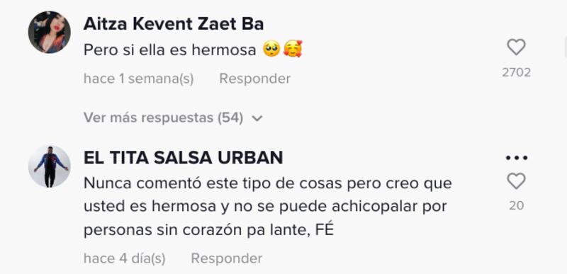 Estas fueron las reacciones de los usuarios al mostrar el apoyo después de escuchar la historia de Fabiana Urbina