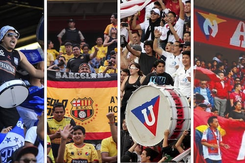 Barcelona y Liga de Quito lideran la lista de equipos con más hinchada del Ecuador, según Click Report