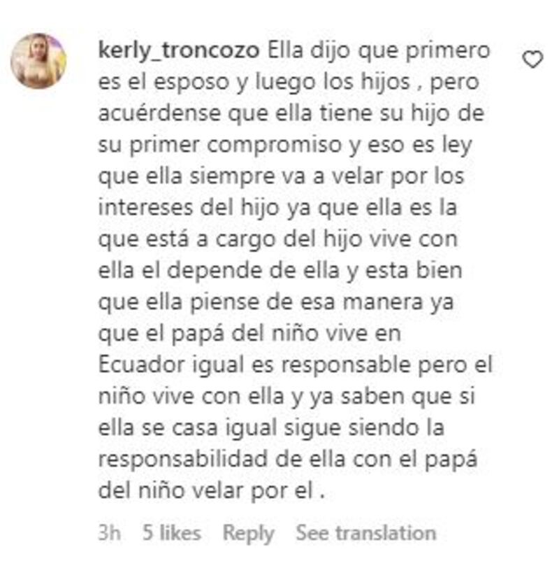 Comentarios en Instagram (Captura de pantalla)