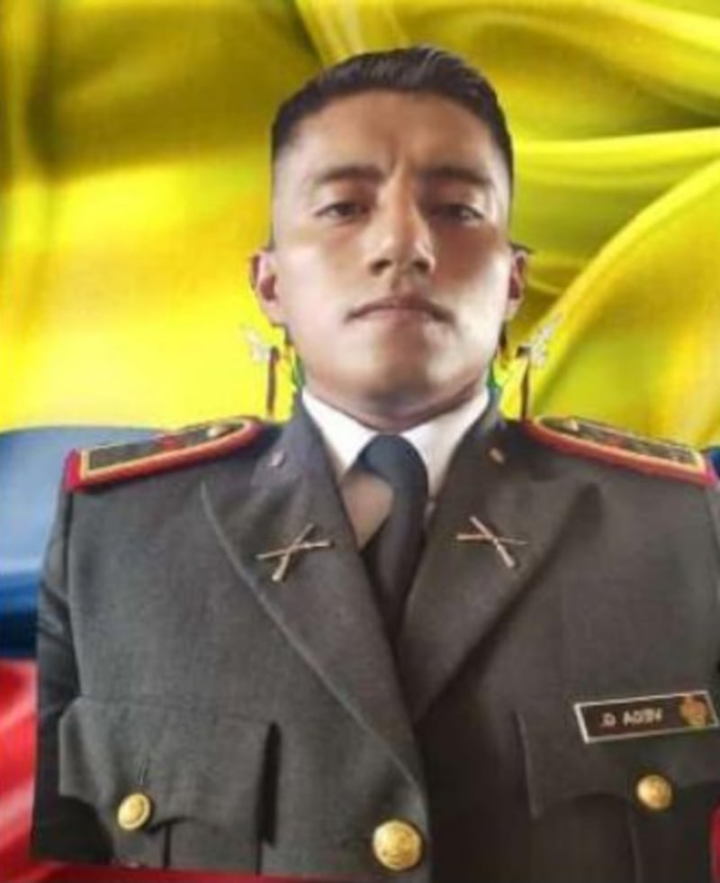 Cabo segundo de infantería Georvi David Vega Jiménez.