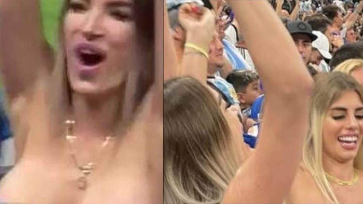 Hinchas argetinas en topless