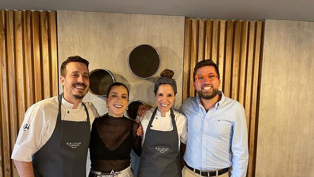 Carolina Sánchez en la inauguración de Kriollo