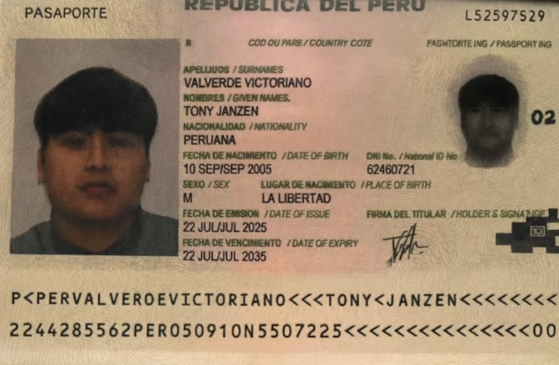 Tony Janzen Valverde Victoriano, alias “Pequeño J”