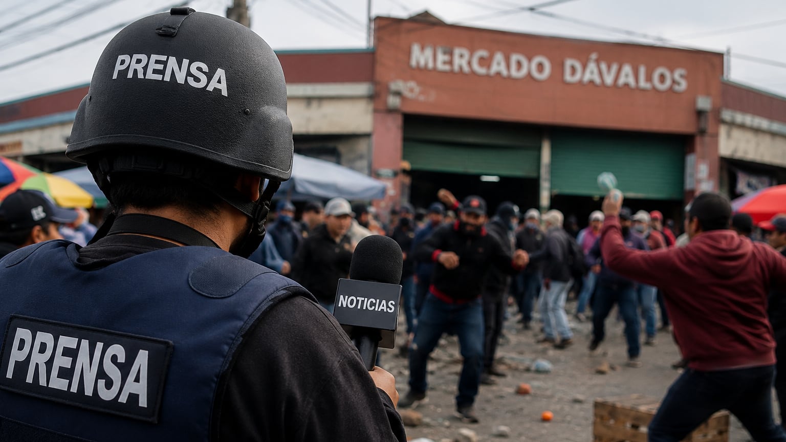Periodistas fueron agredidos durante cobertura en mercado de Riobamba
