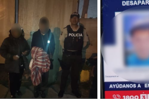 Persona reportada como desaparecida en el norte de Quito fue hallada desorientada en el sur de la ciudad