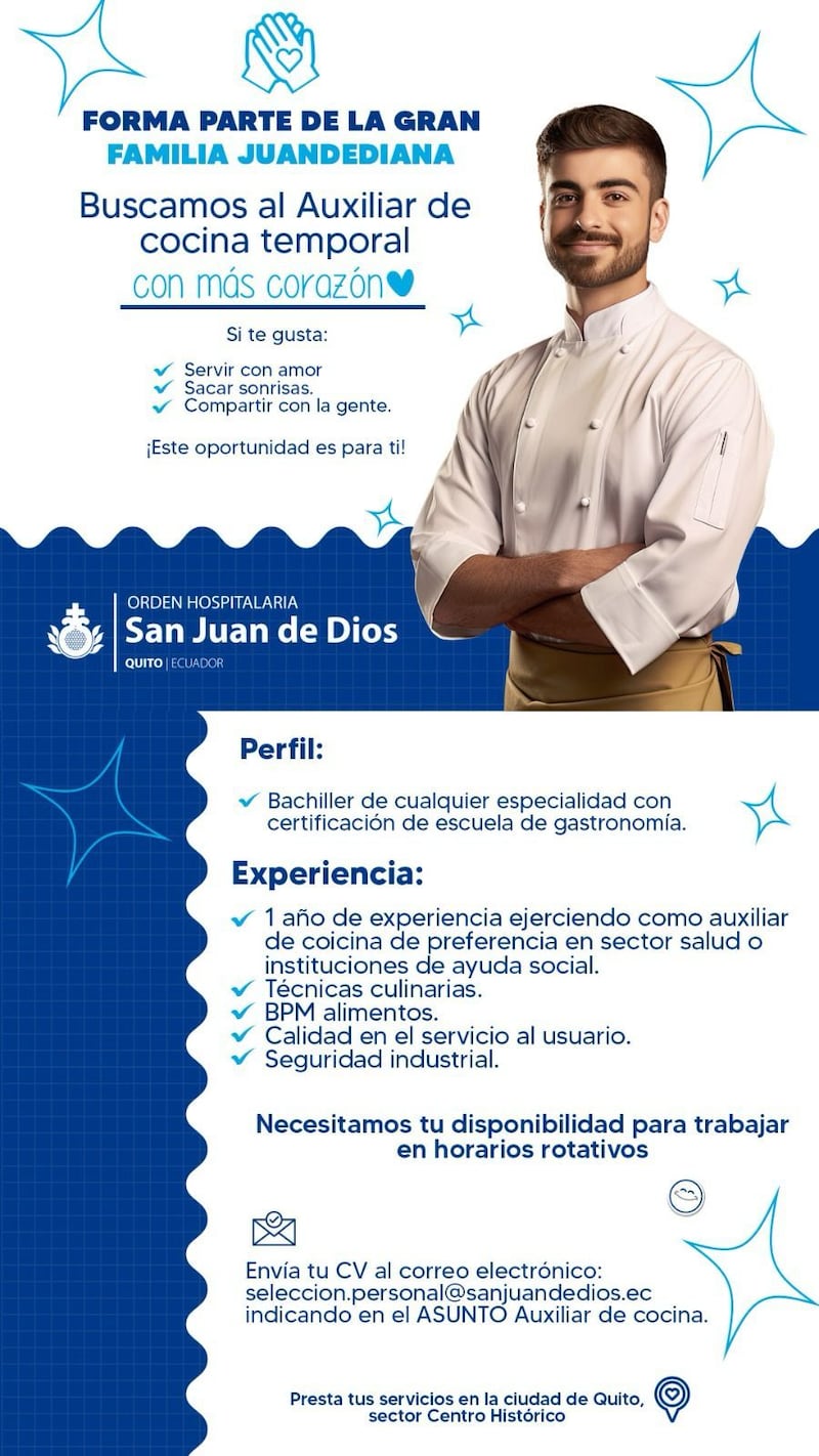 Vacantes en Albergue San Juan de Dios