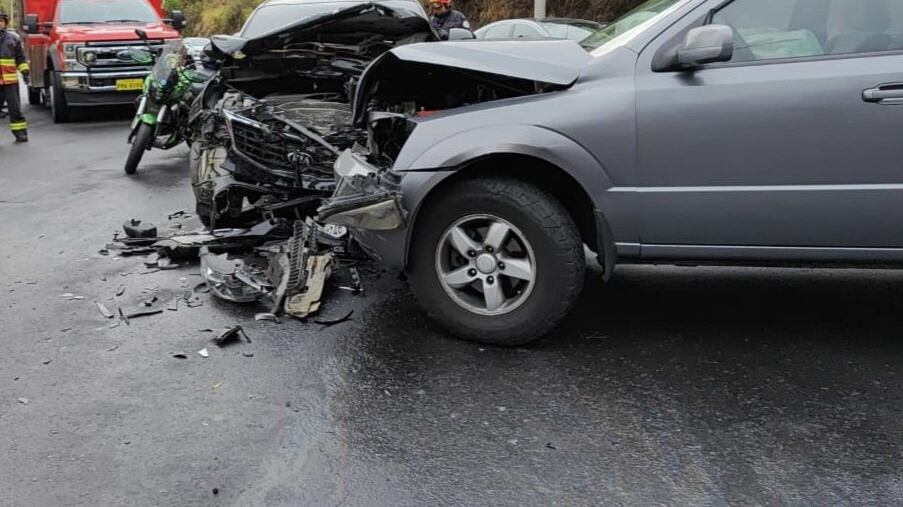 Accidente en la avenida Oswaldo Guayasamín