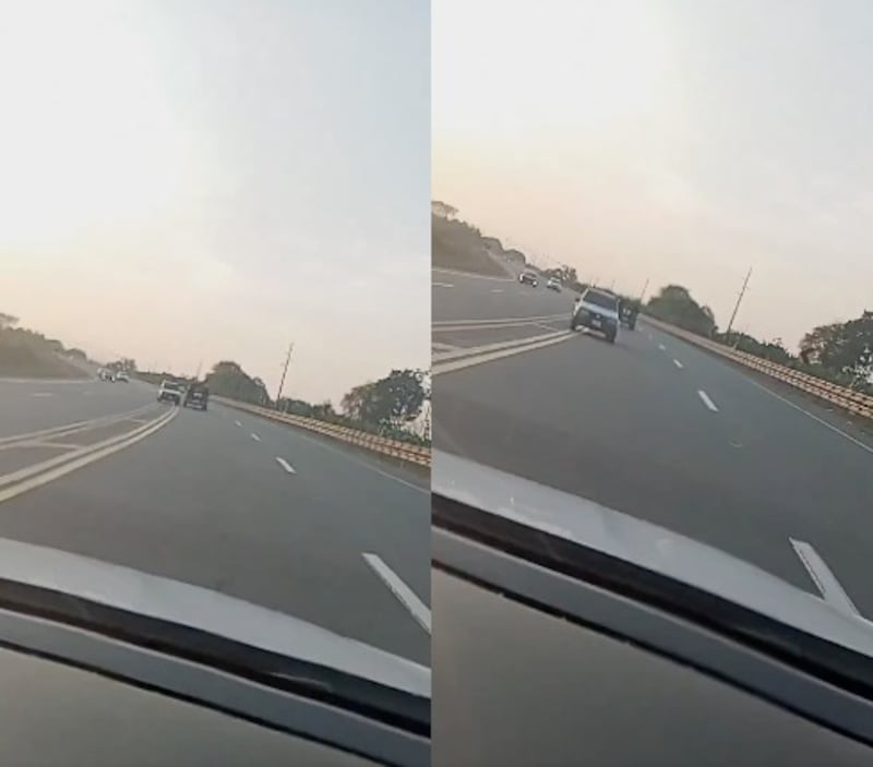El accidente en la vía al Triunfo dejó dos muertos y quedó registrado en video.