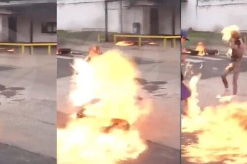 Tras la muerte de un preso, sus familiares se prendieron fuego de forma accidental al quemar neumáticos en la puerta de la cárcel