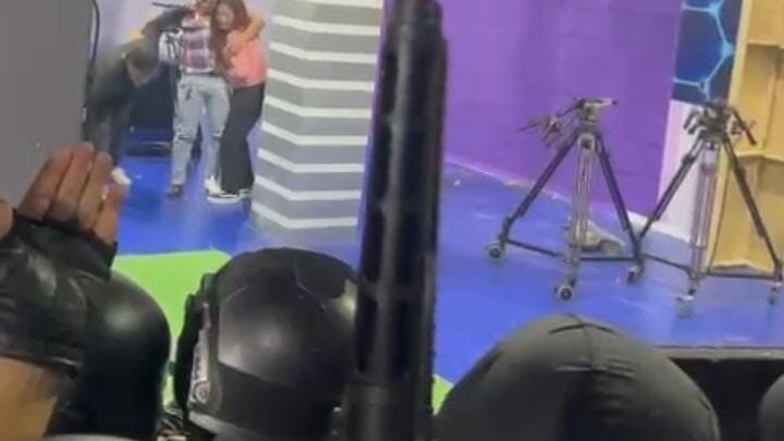 así fue el momento en que la policía rescató a rehenes en TC Televisión