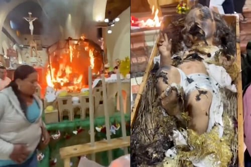 Vela provoca fuego durante misa del Día de Reyes en Saraguro