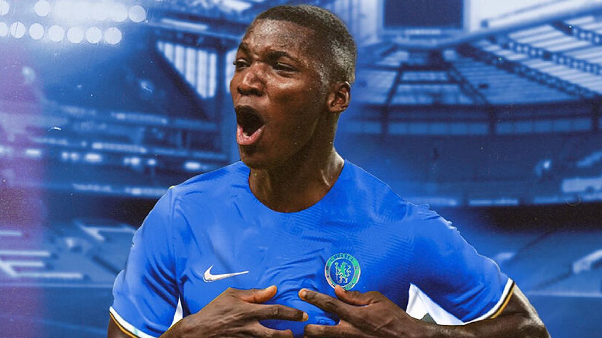Moisés Caicedo con la camiseta del Chelsea
