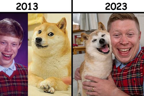 Un meme conoce a otro meme: Así fue el encuentro de Bad Luck Brian y el perro Doge